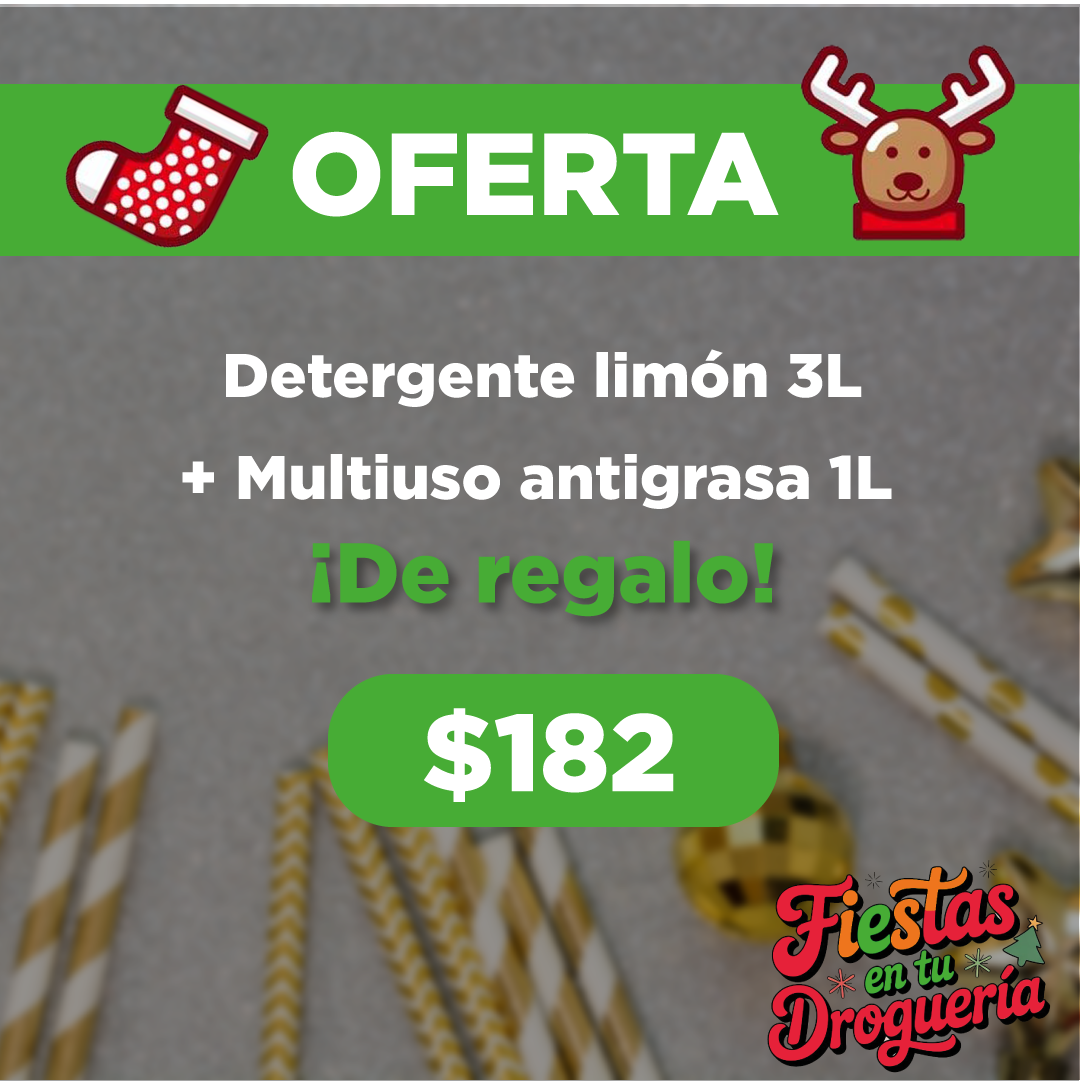 Det. limón 3L + multiuso antigrasa